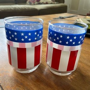 Set of 2 4th of July Drinking Glasses